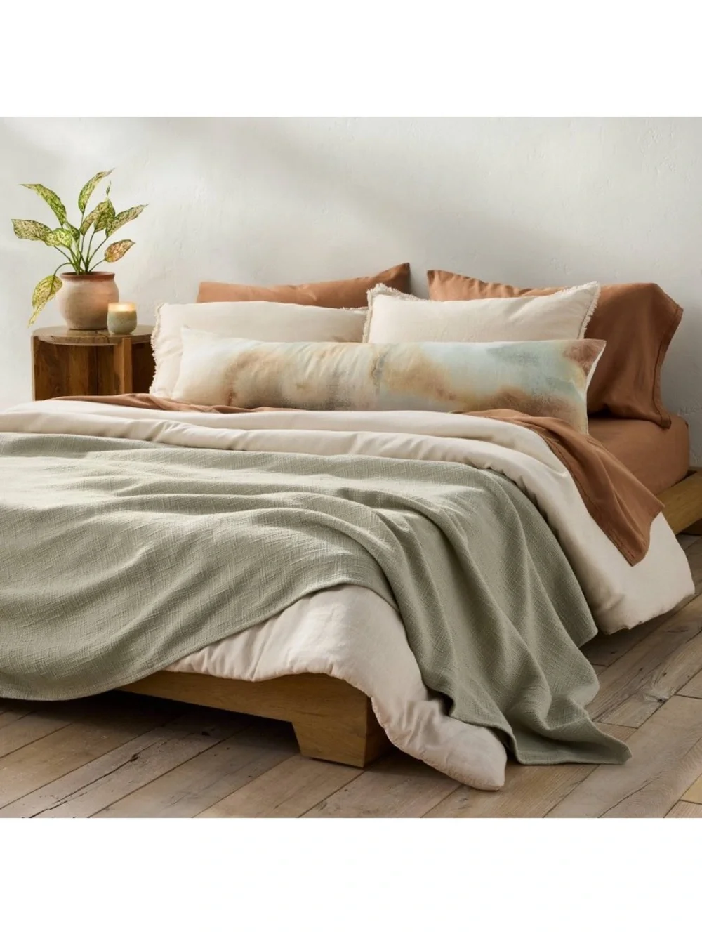 Casaluna F/Q Heavyweight Linen Blend Comforter Set in Natural